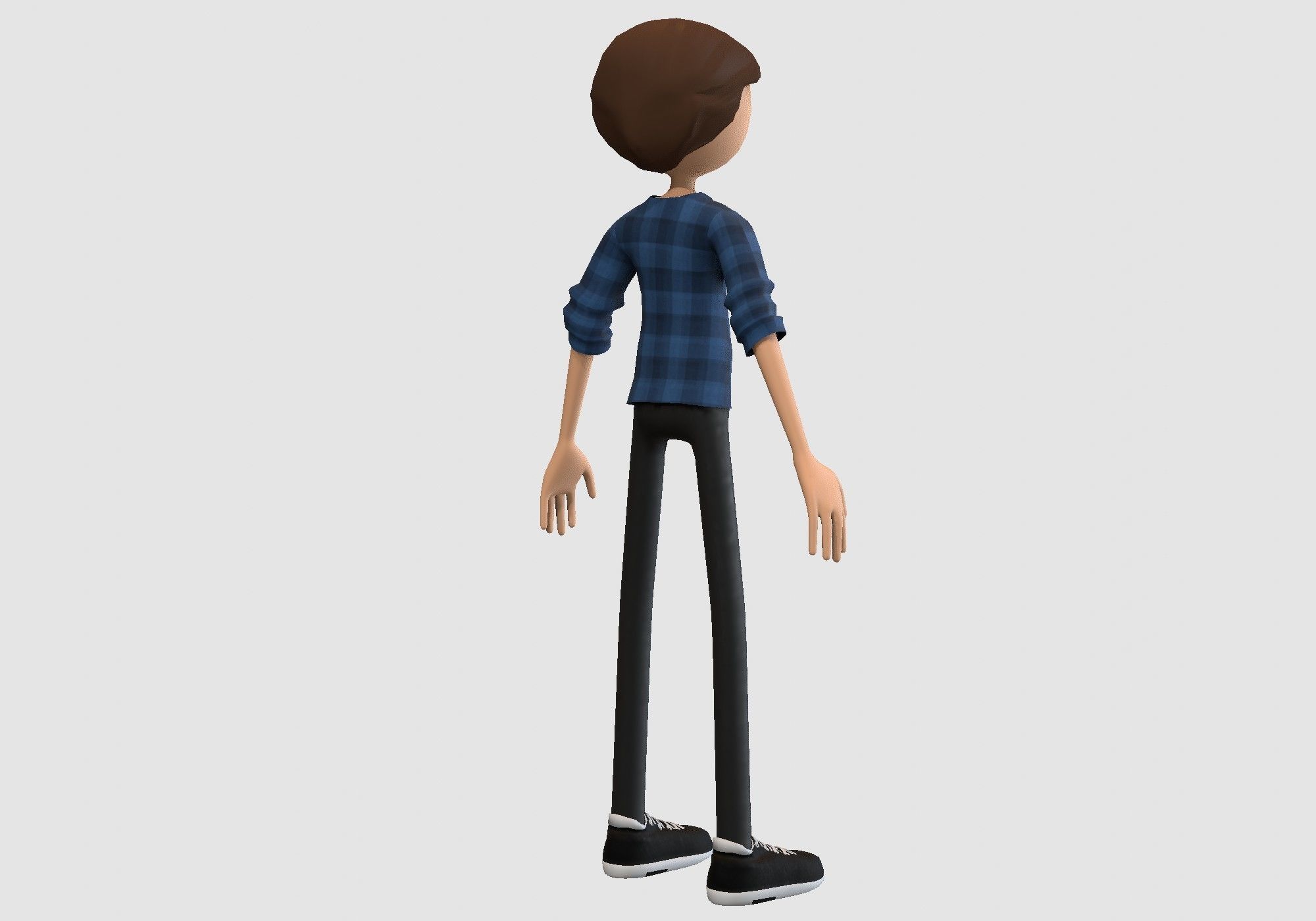 male cartoon boy  3D model_3