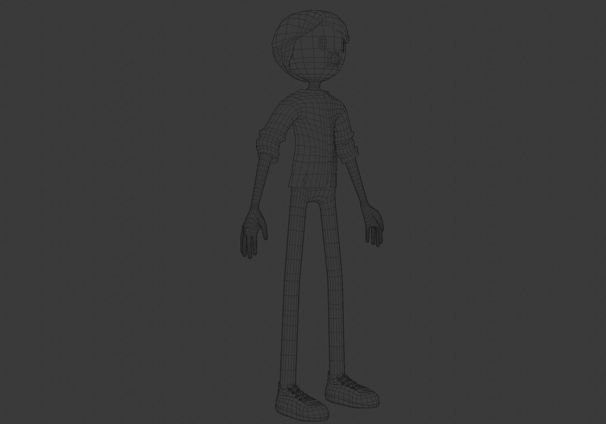 male cartoon boy  3D model_6