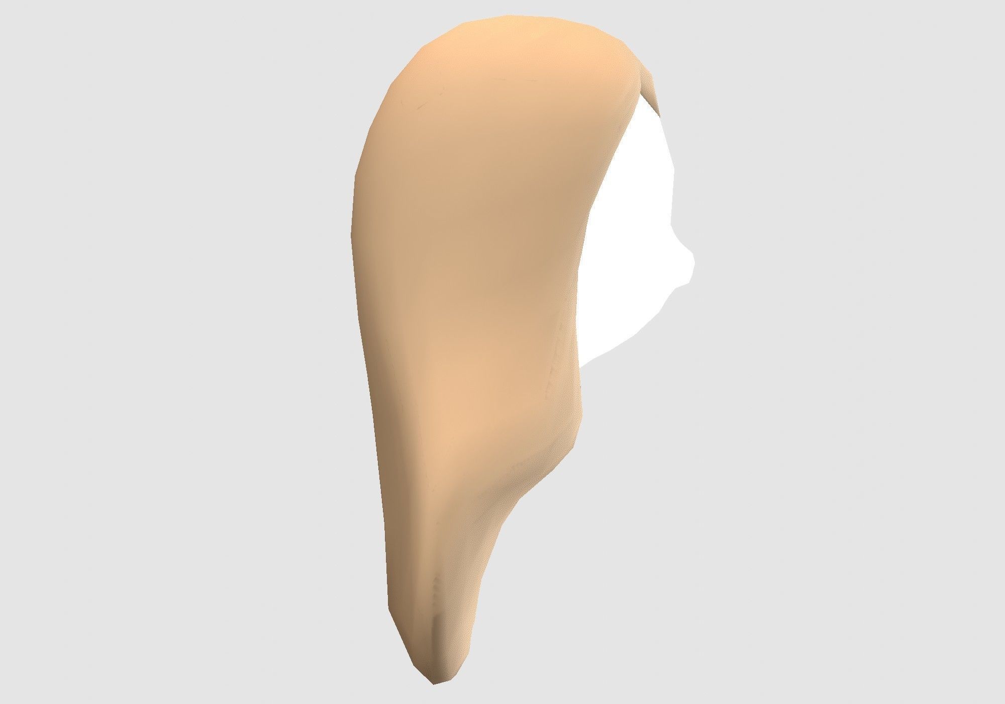 female cartoon hairstyle 3D model_2