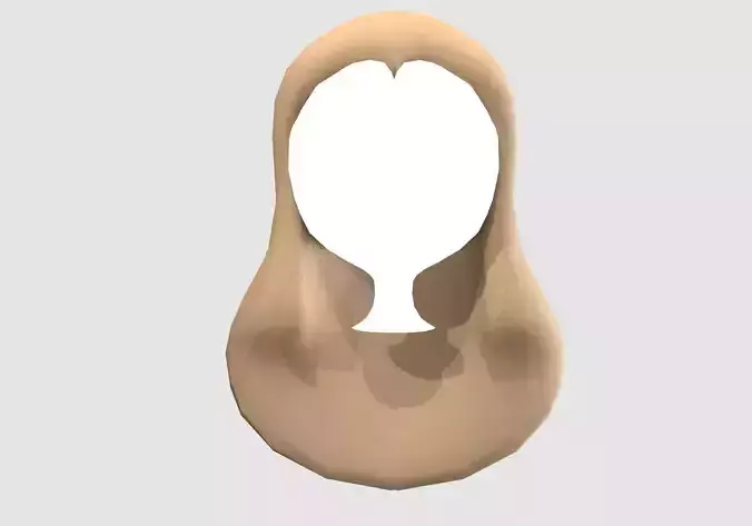 female cartoon hairstyle 3D model female cartoon hairstyle 3D model