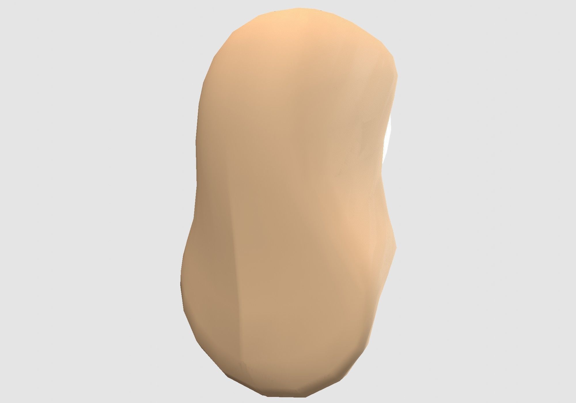 female cartoon hairstyle 3D model_3