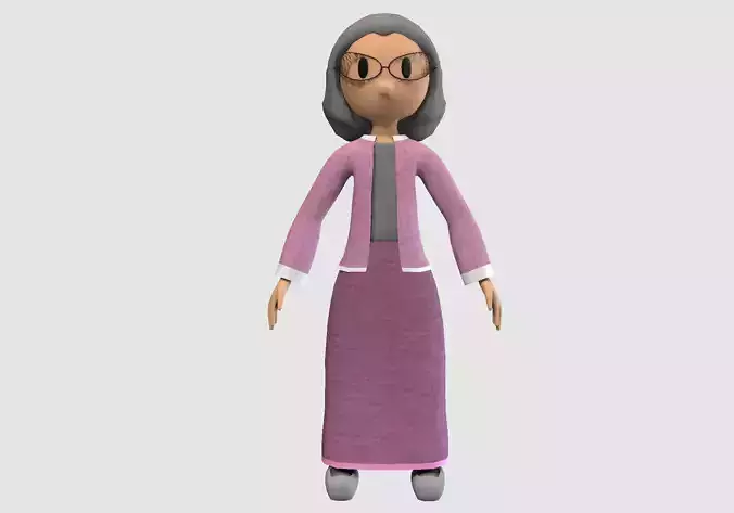 cute cartoon grandmother 