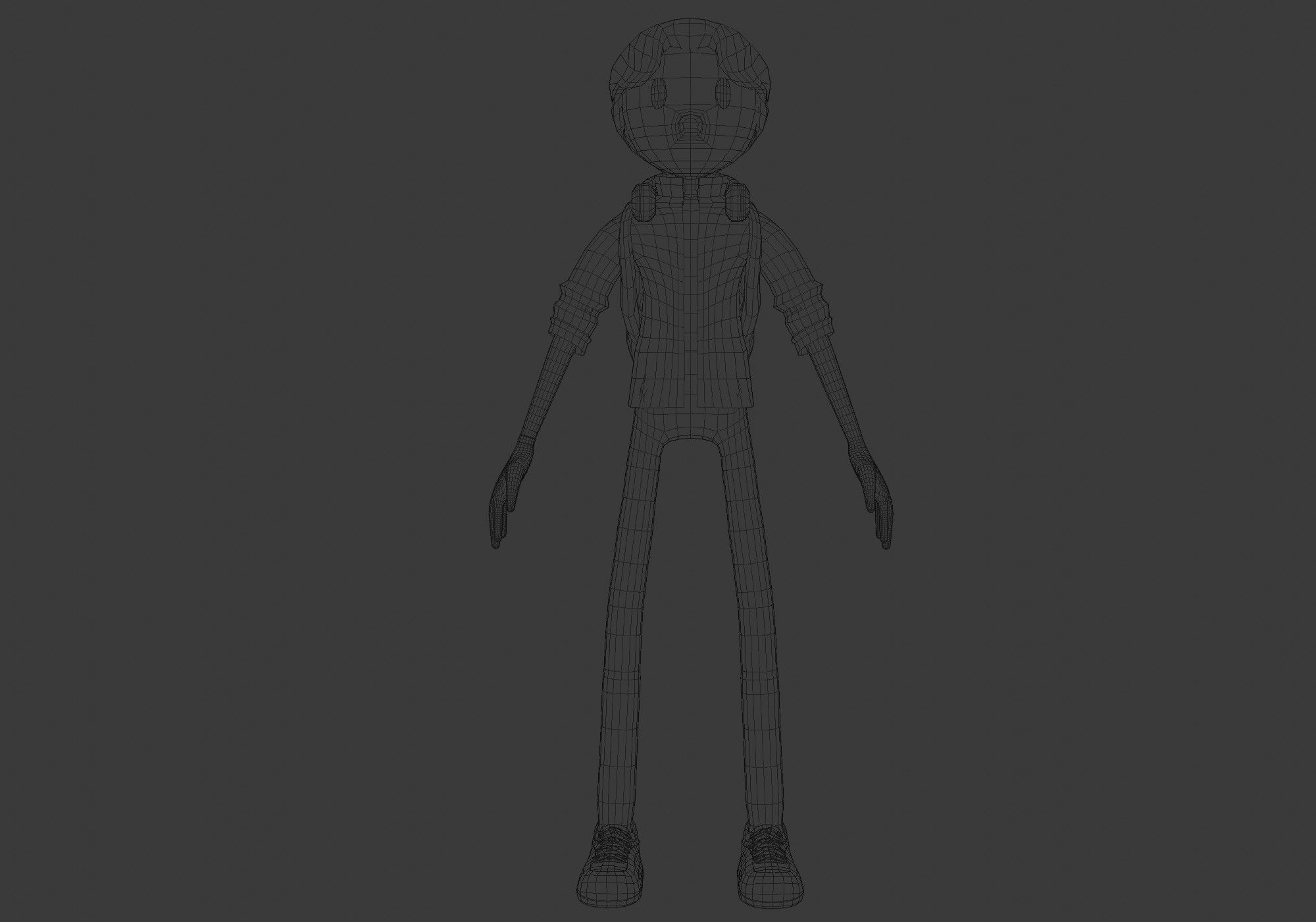 casual cartoon boy  3D model_5