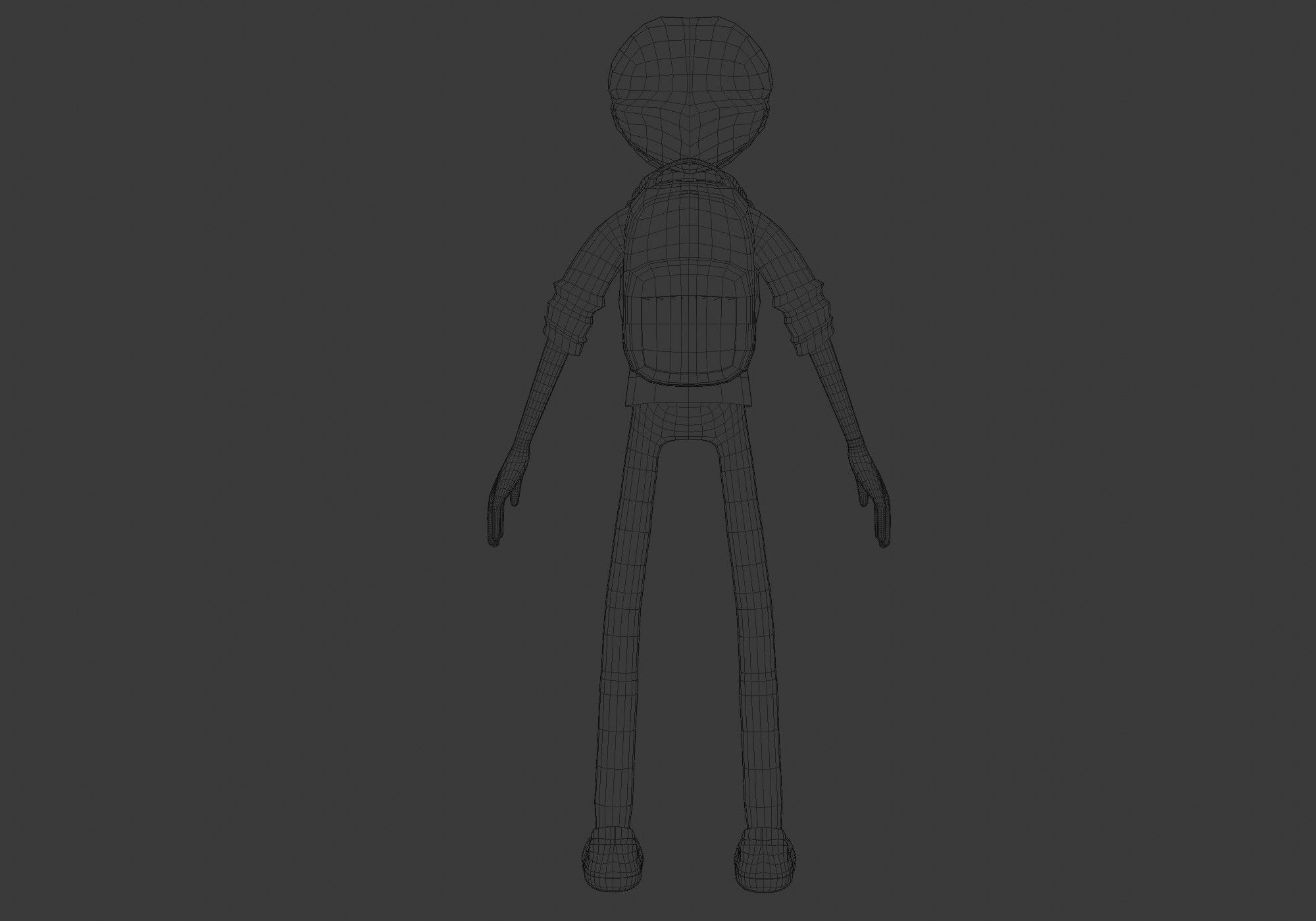 casual cartoon boy  3D model_9