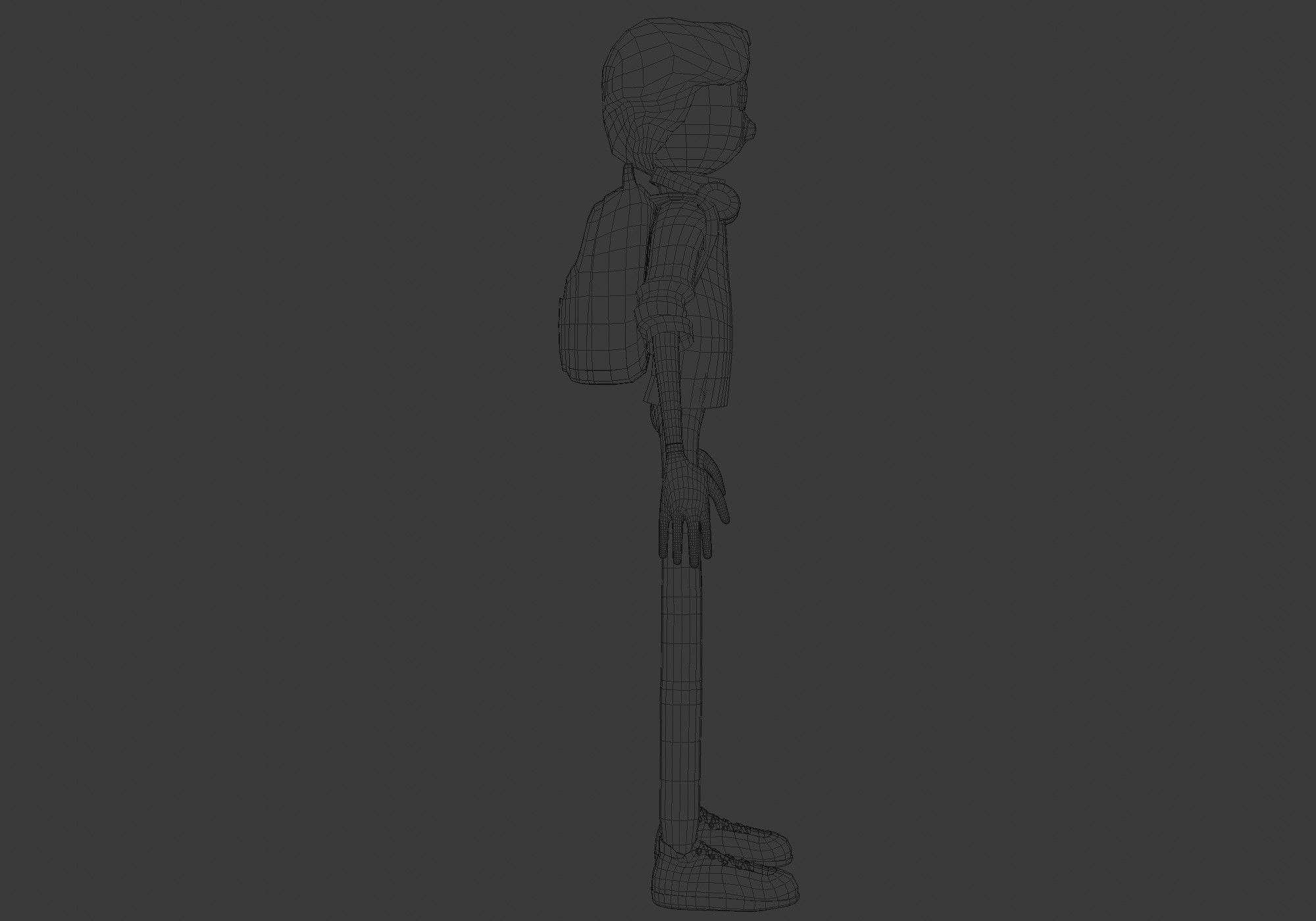 casual cartoon boy  3D model_7