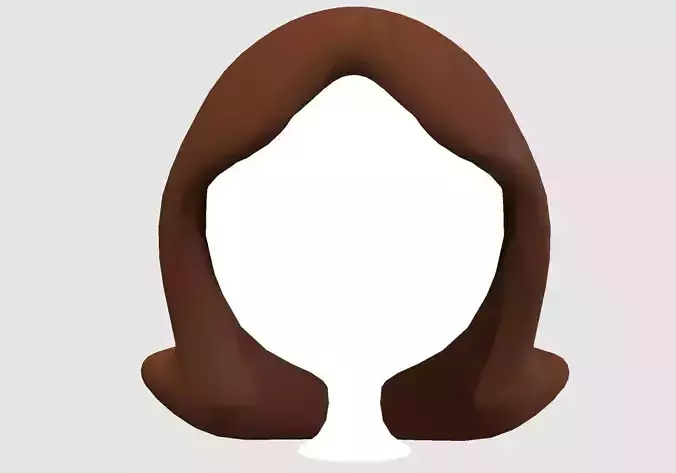 cartoon hairstyle 3D model