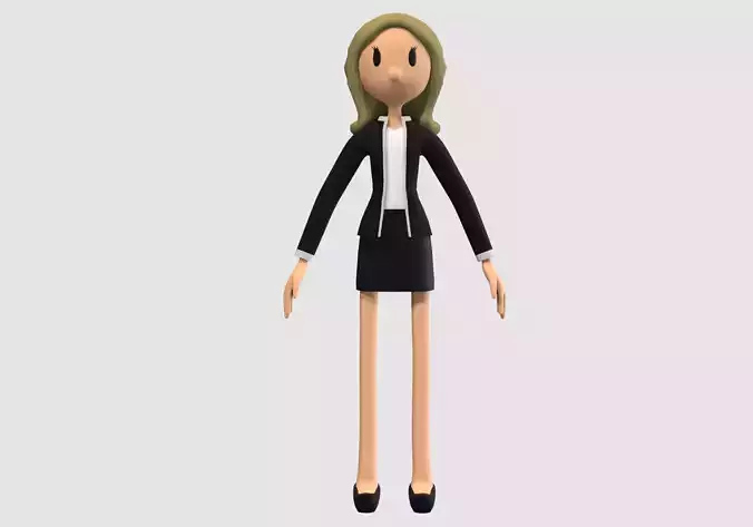 business cartoon girl 