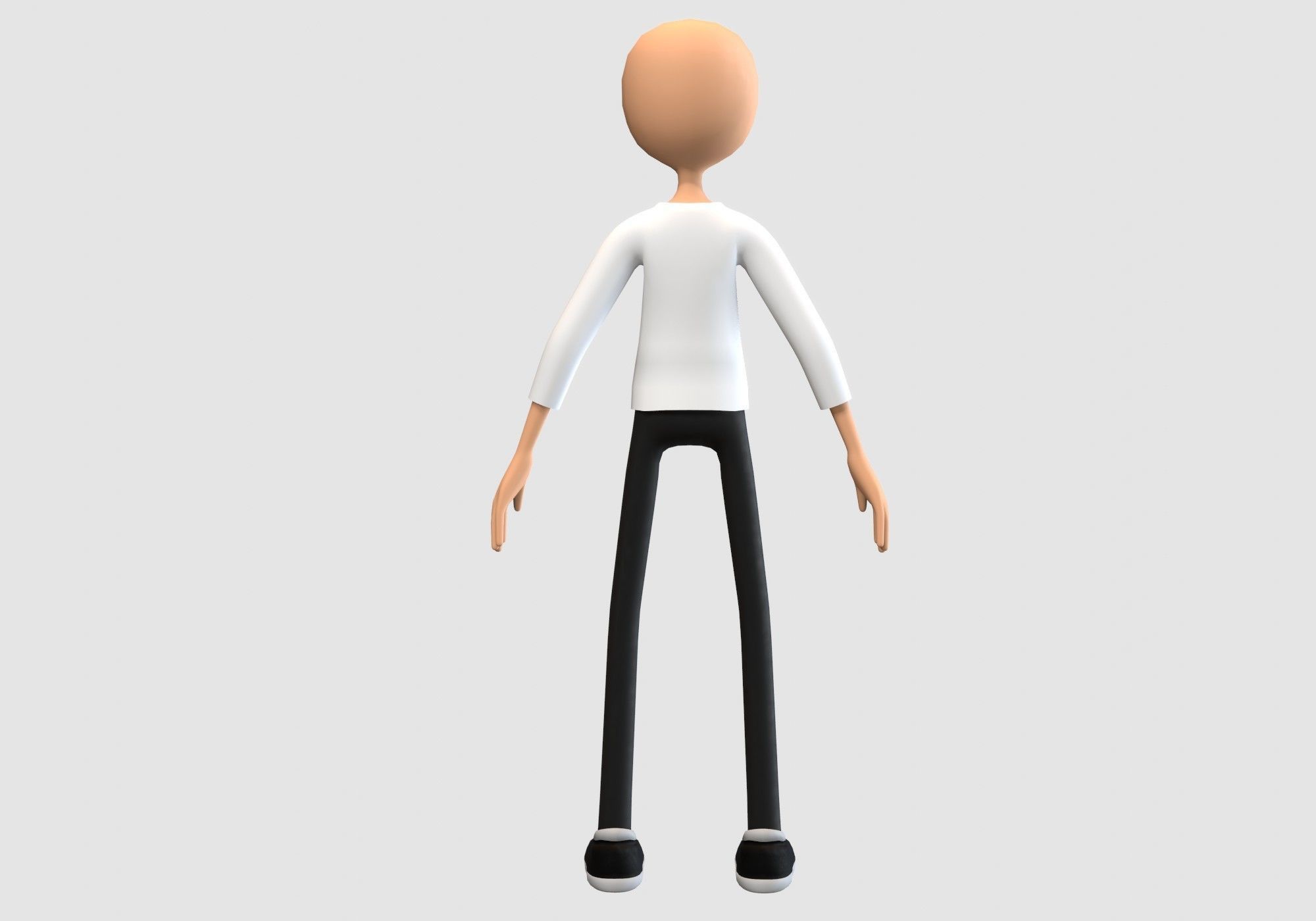 basic cartoon boy 3D model_4