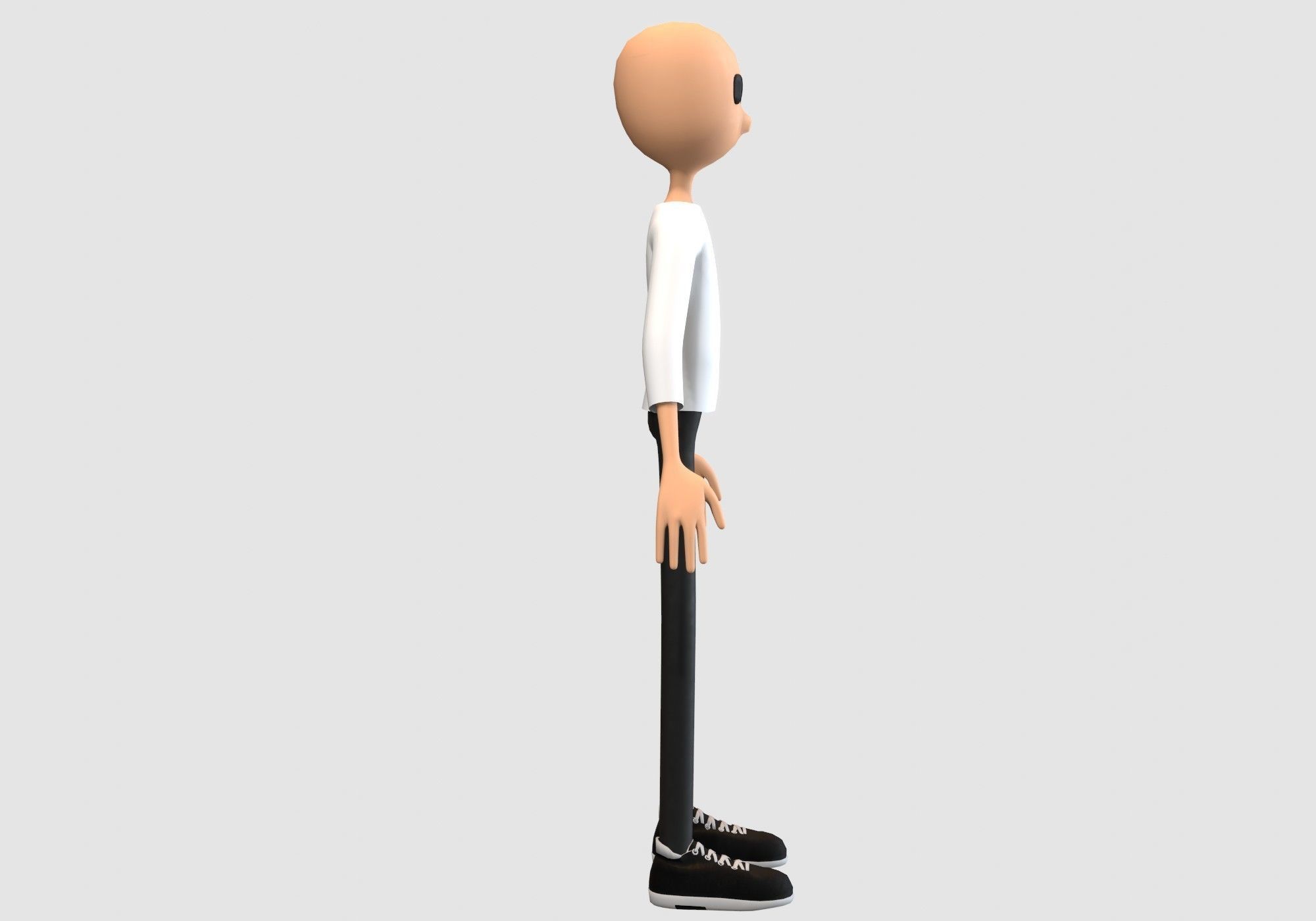 basic cartoon boy 3D model_2