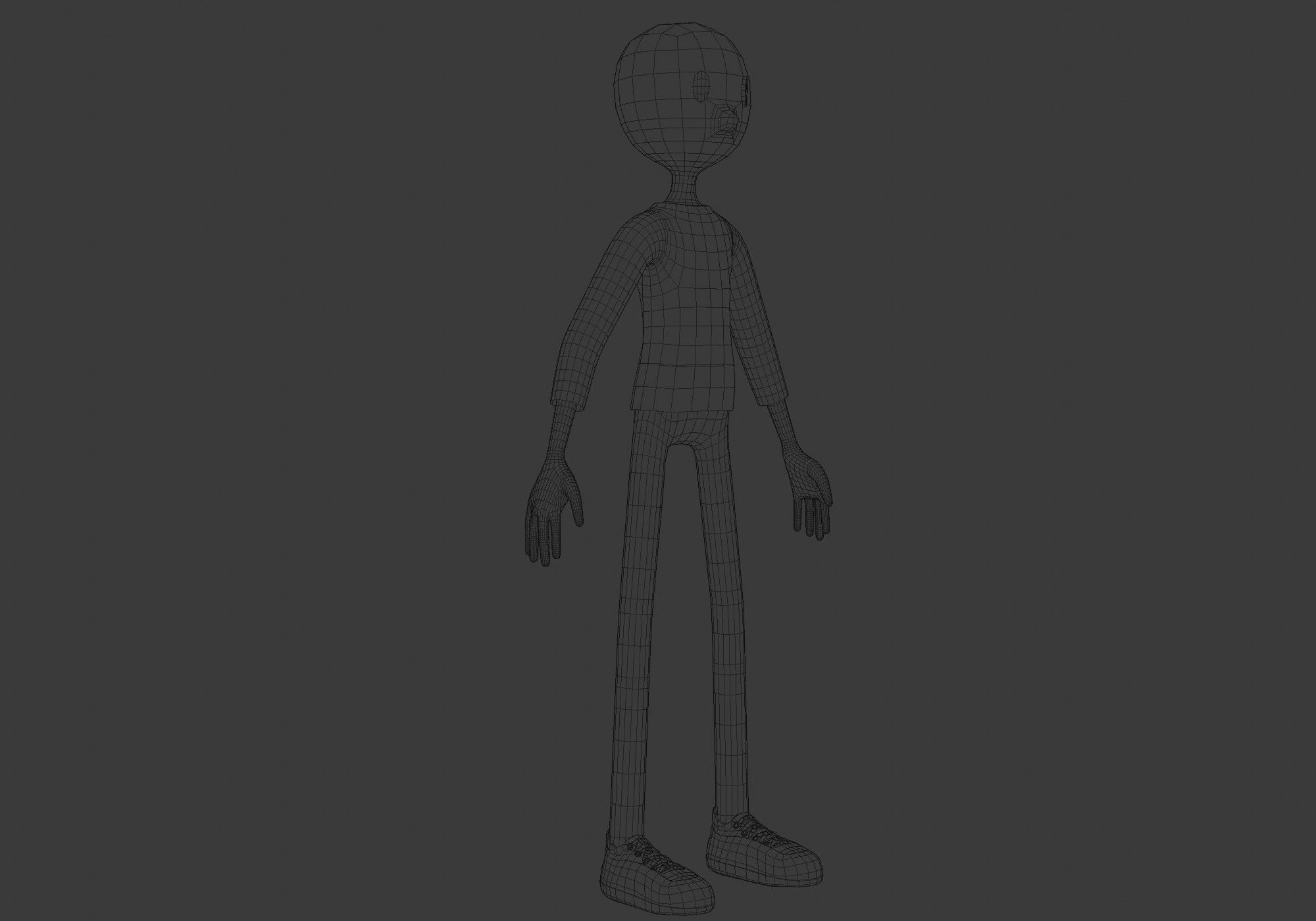basic cartoon boy 3D model_6