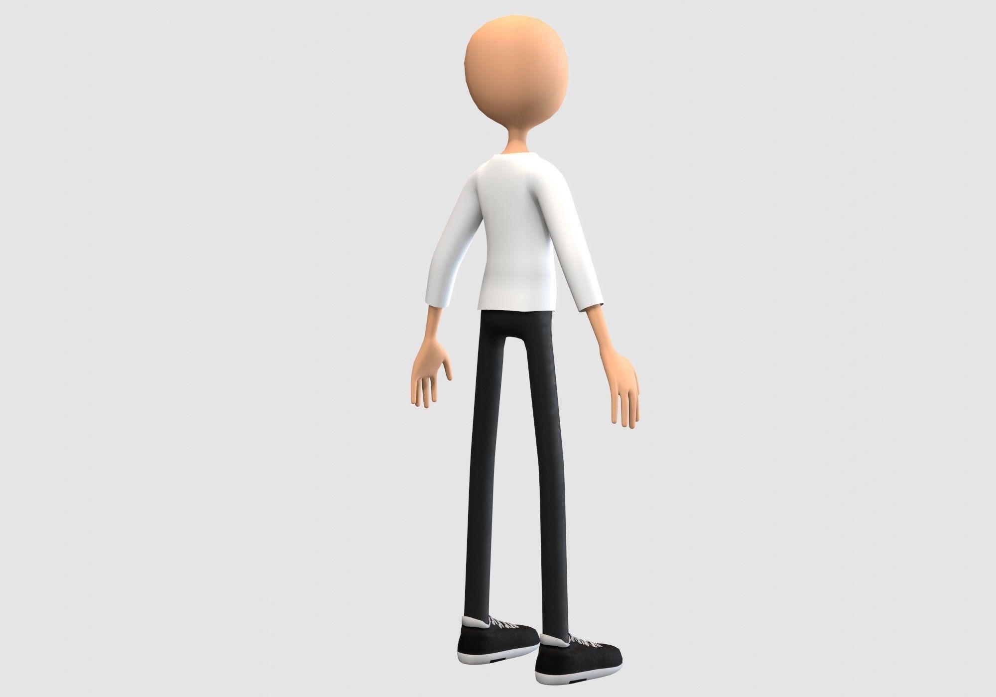 basic cartoon boy 3D model_3