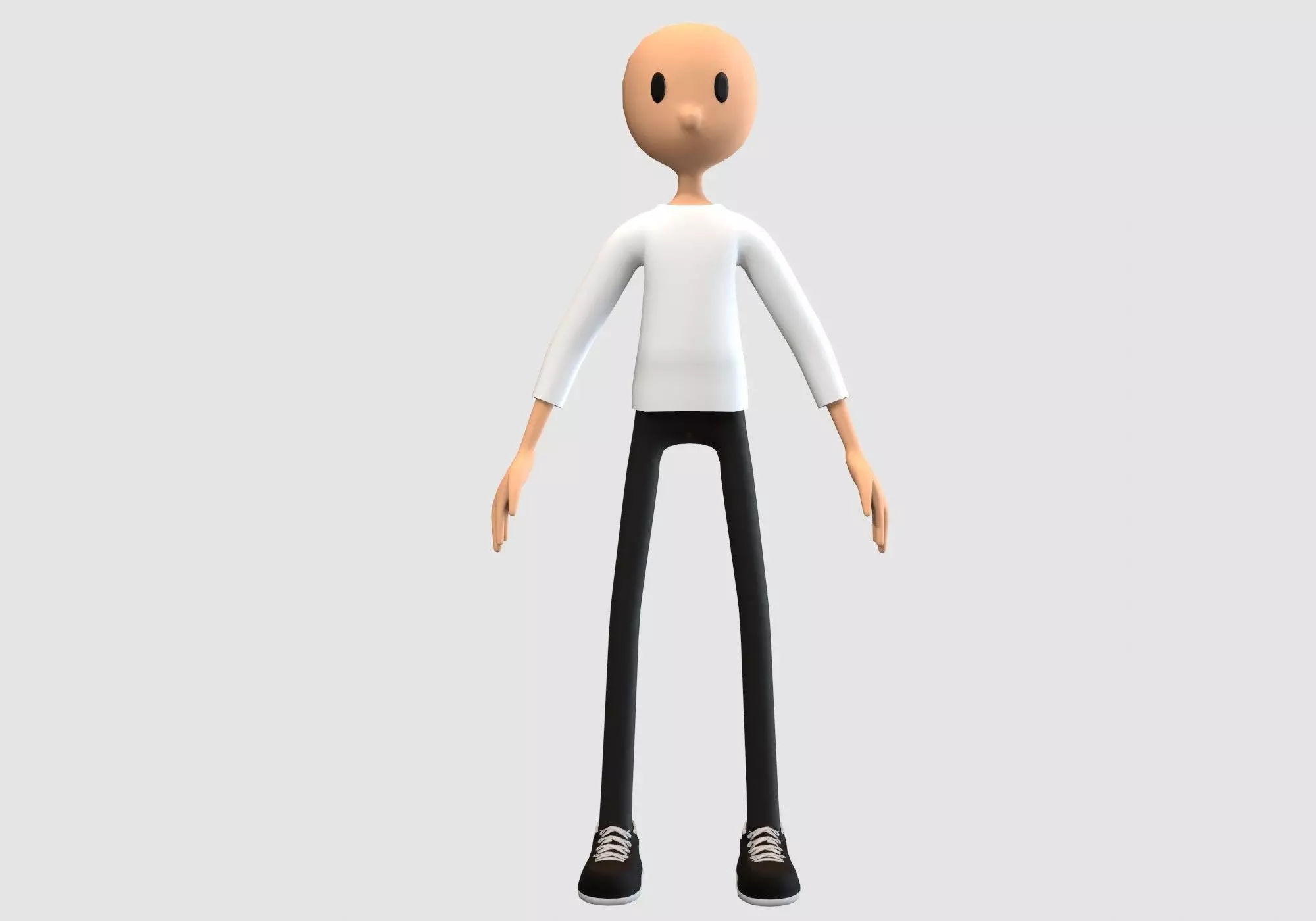 basic cartoon boy 3D model_0