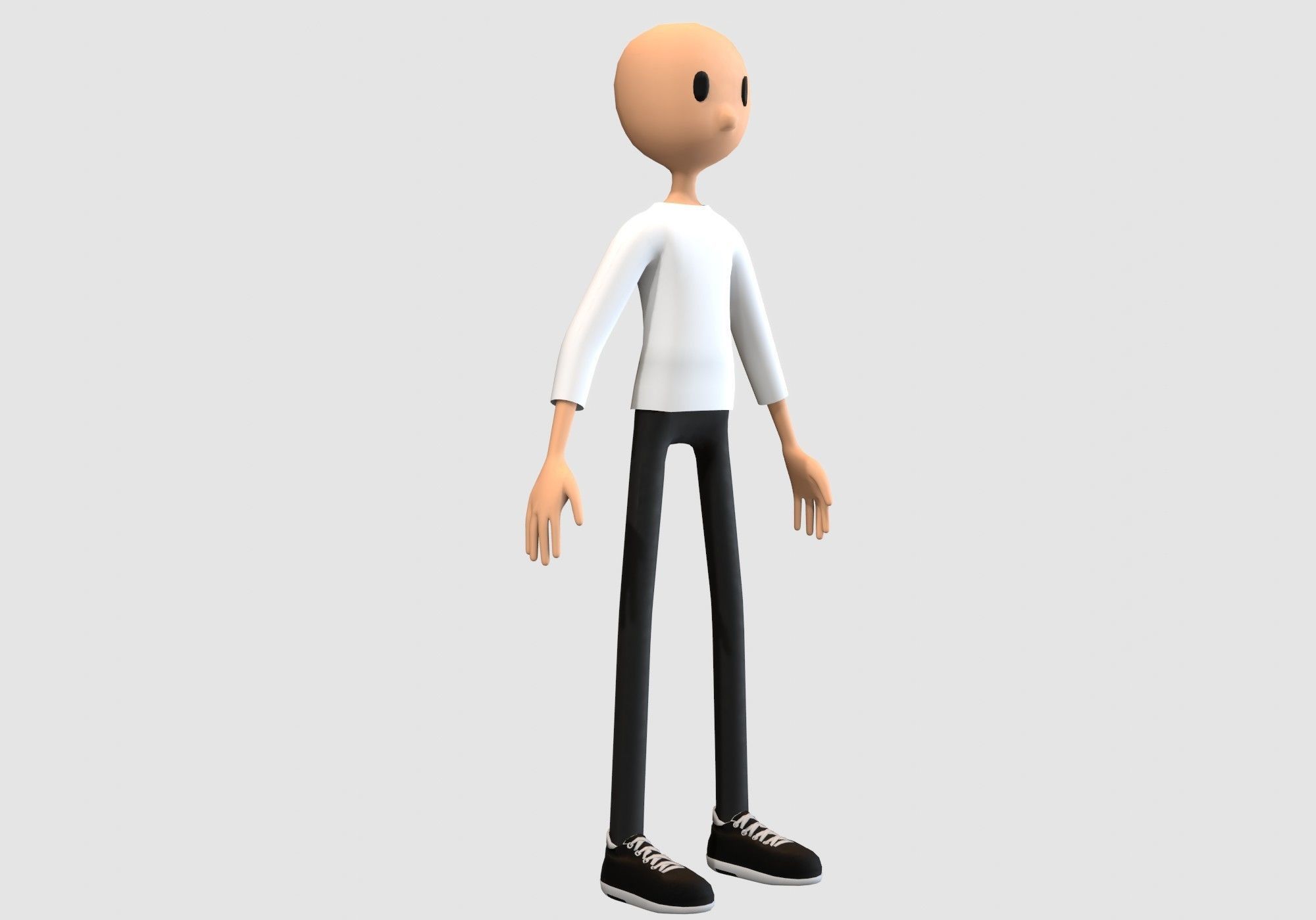 basic cartoon boy 3D model_1
