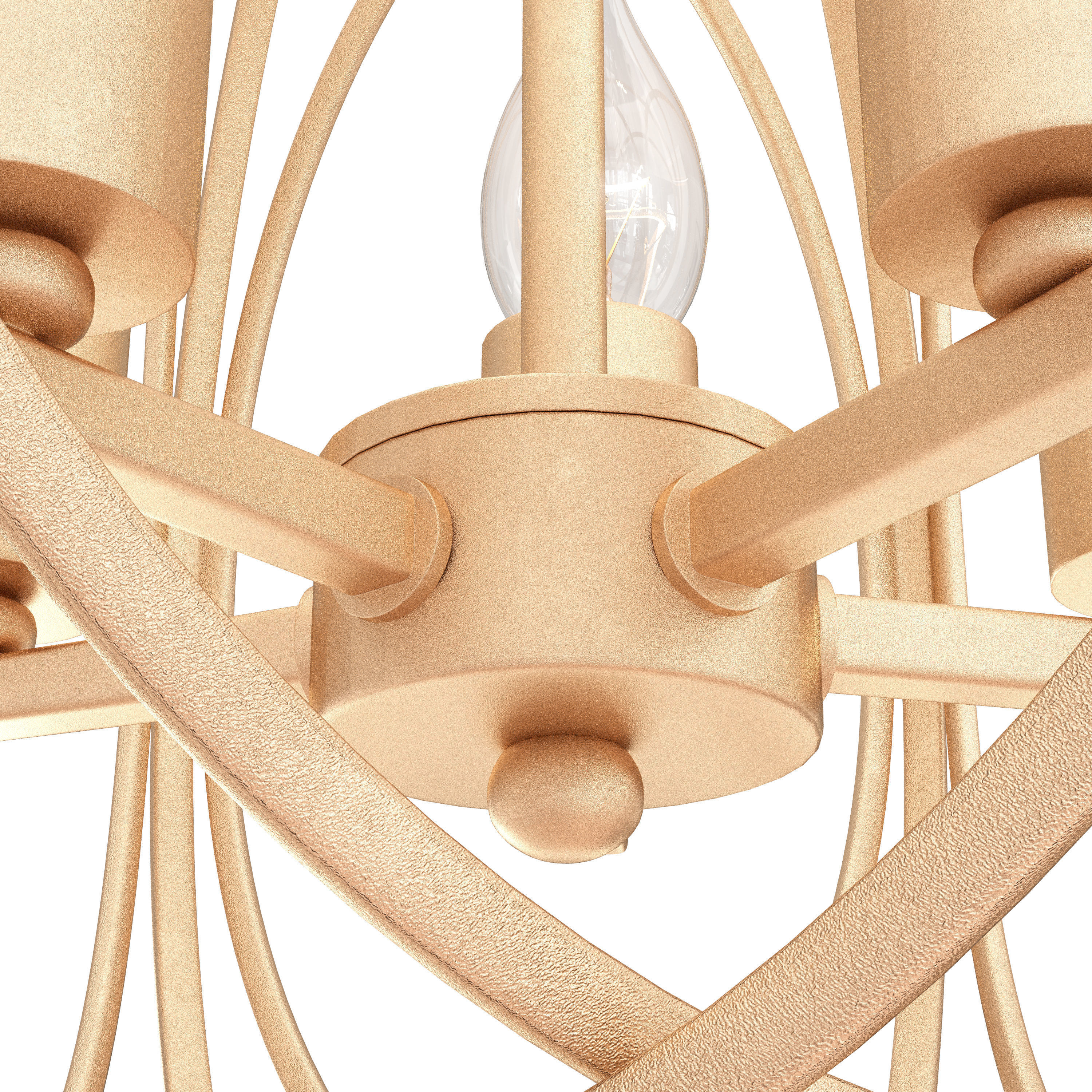 Modern Cage Chandelier 3D model_2