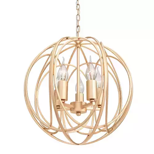 Modern Cage Chandelier 3D model