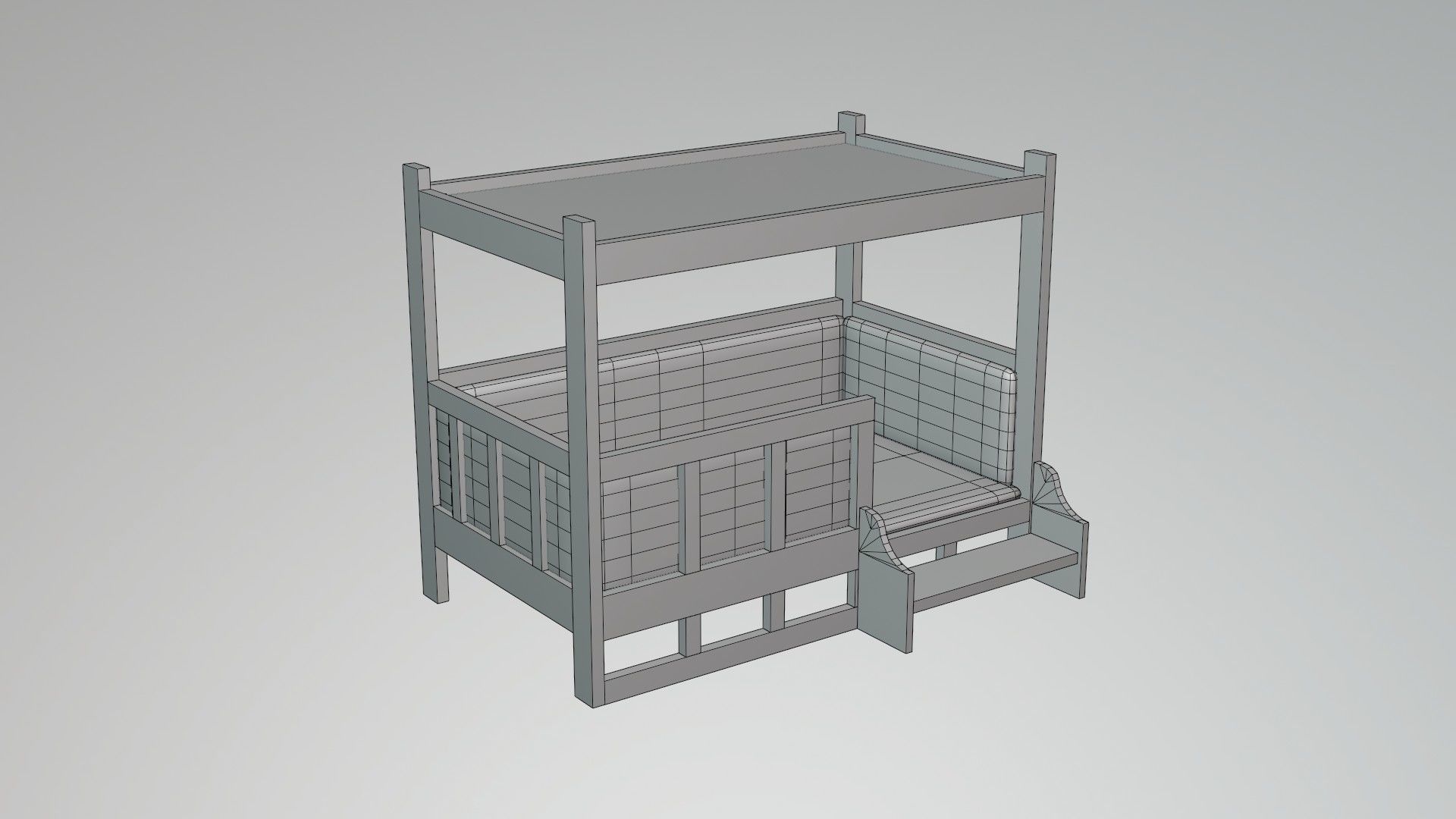 Dog House - Low poly Low-poly 3D model_7