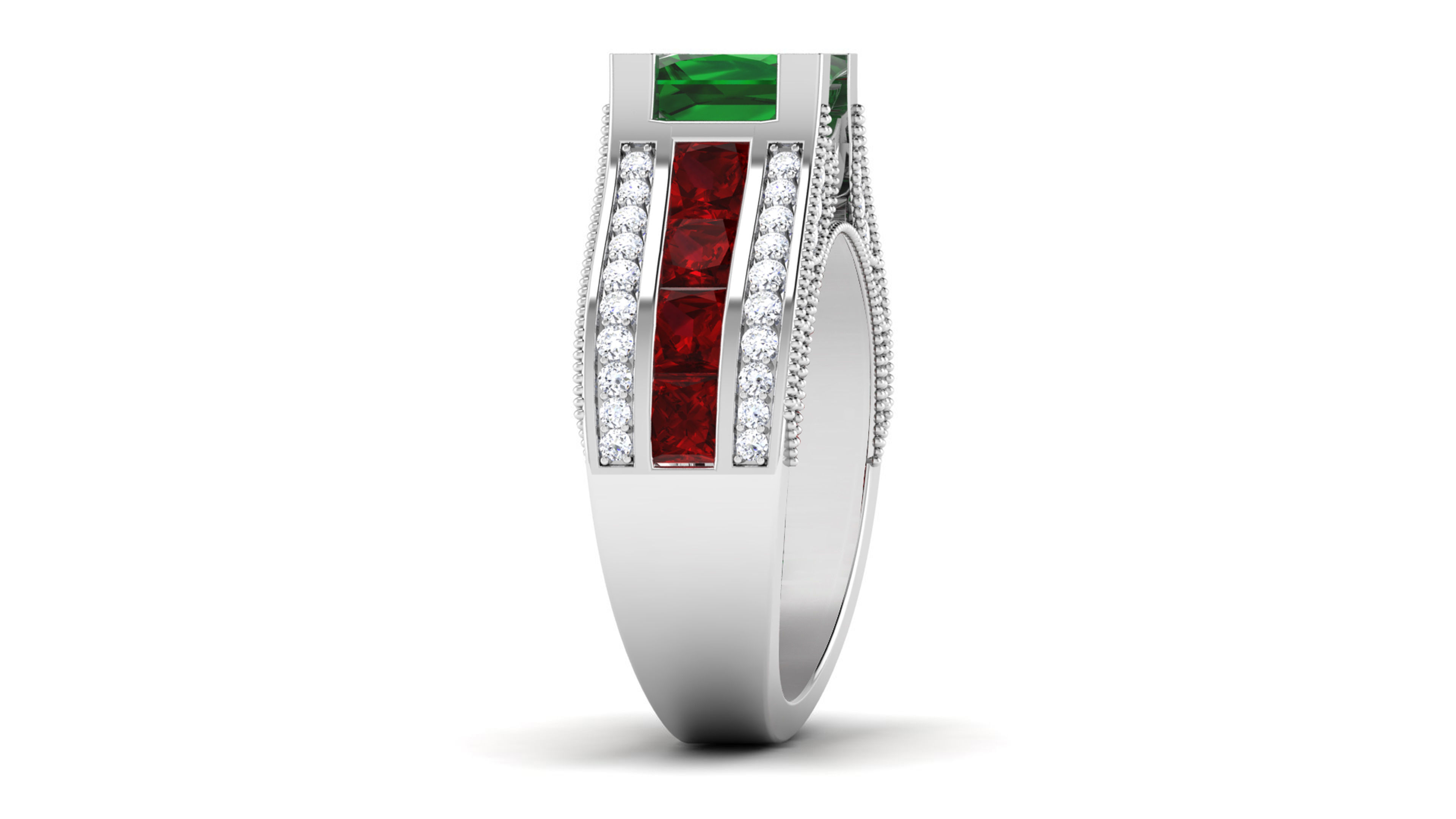 Solitaire Engagement Wedding Pricess Diamond Ring 3D print model_3