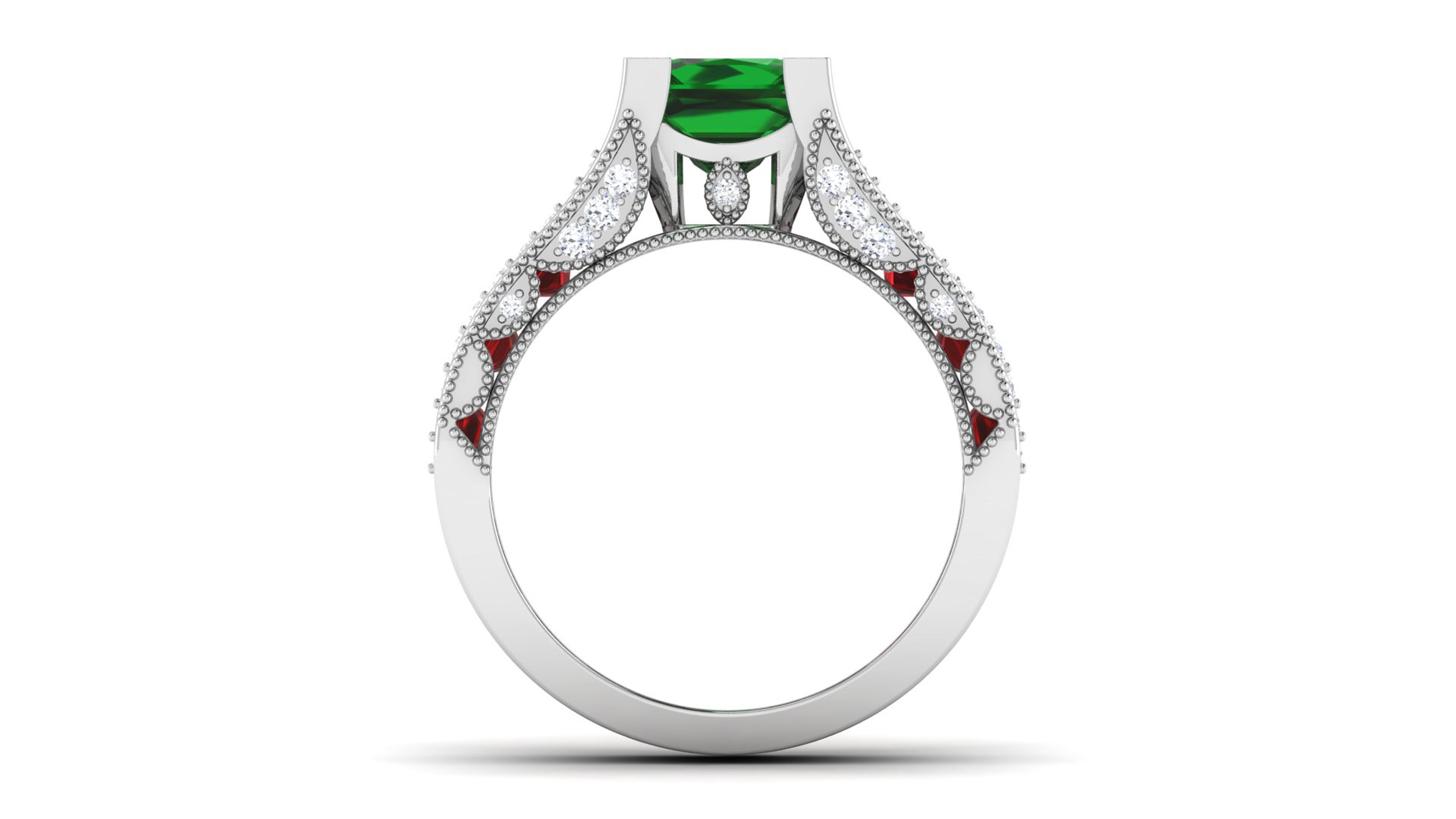 Solitaire Engagement Wedding Pricess Diamond Ring 3D print model_1