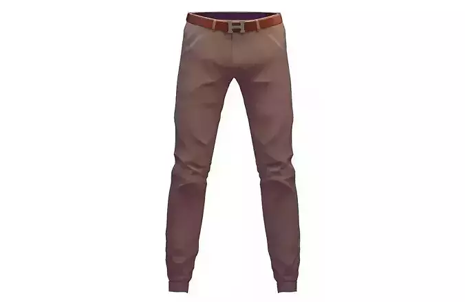 Mens Pants Brown Trousers Denim Jeans High Poly Subdivision