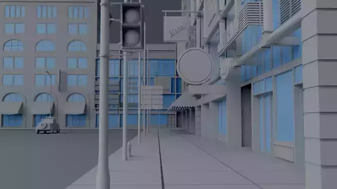 3d commercial building