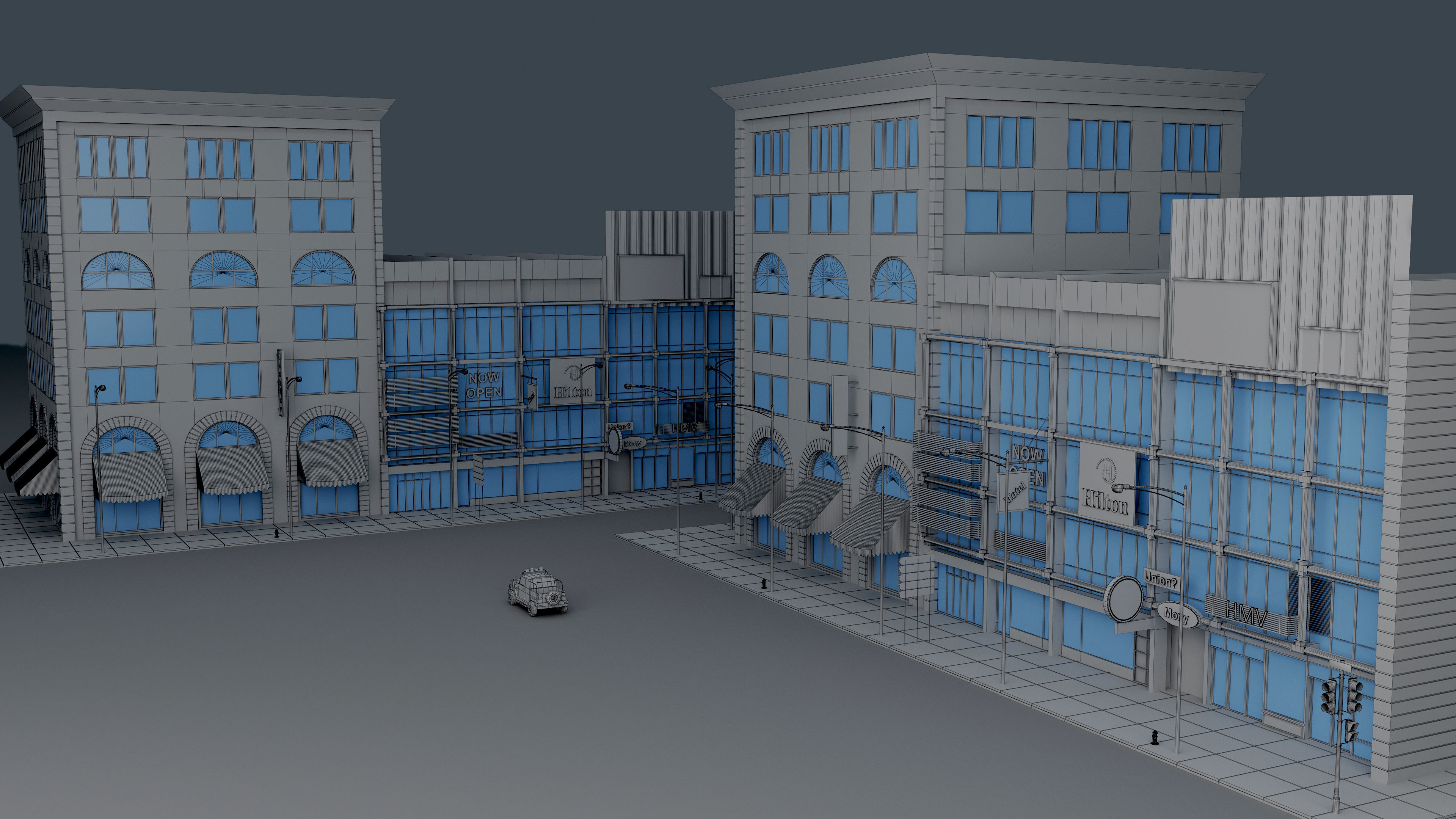3d commercial building 3D model_4