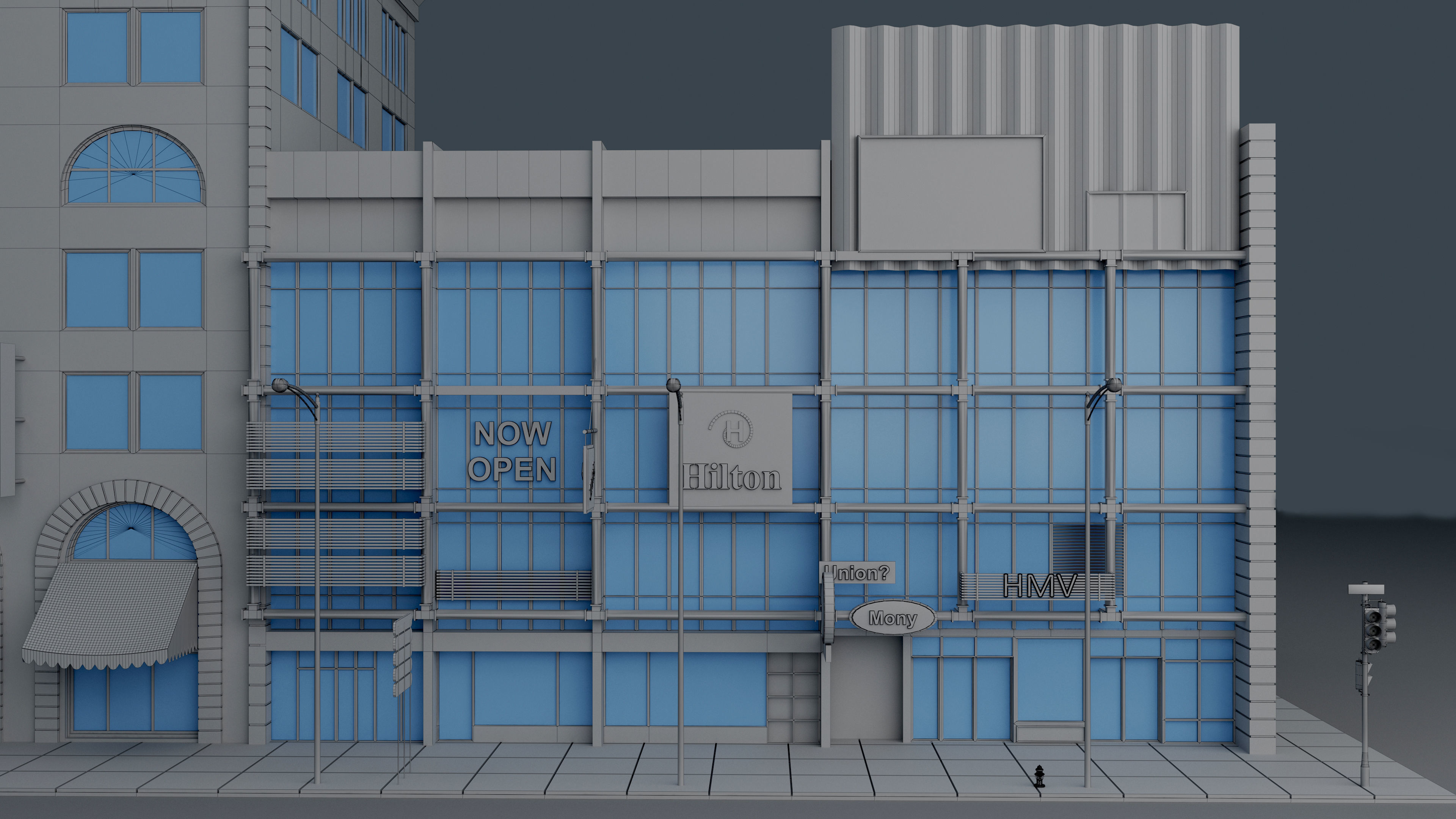 3d commercial building 3D model_6