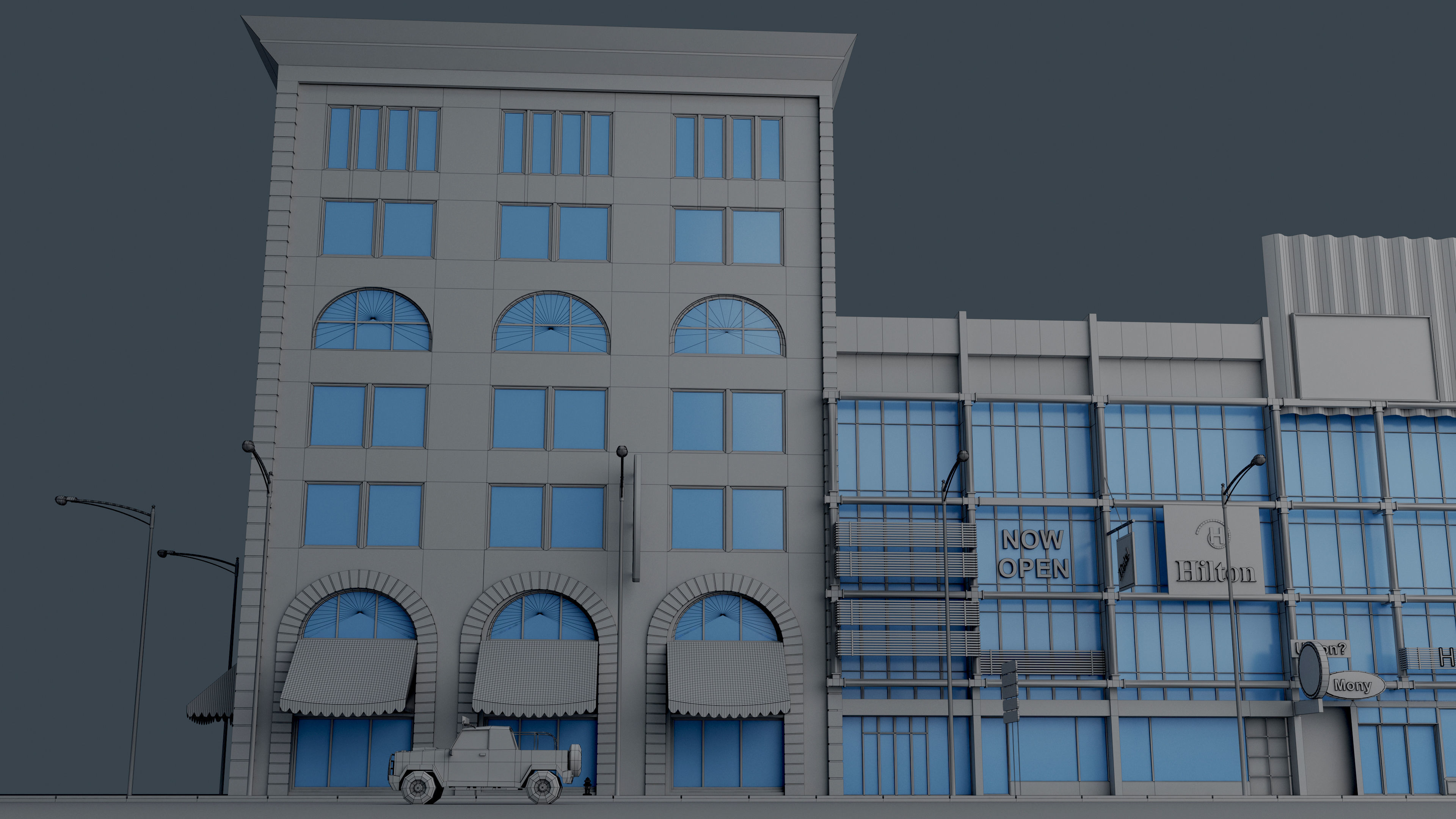 3d commercial building 3D model_7
