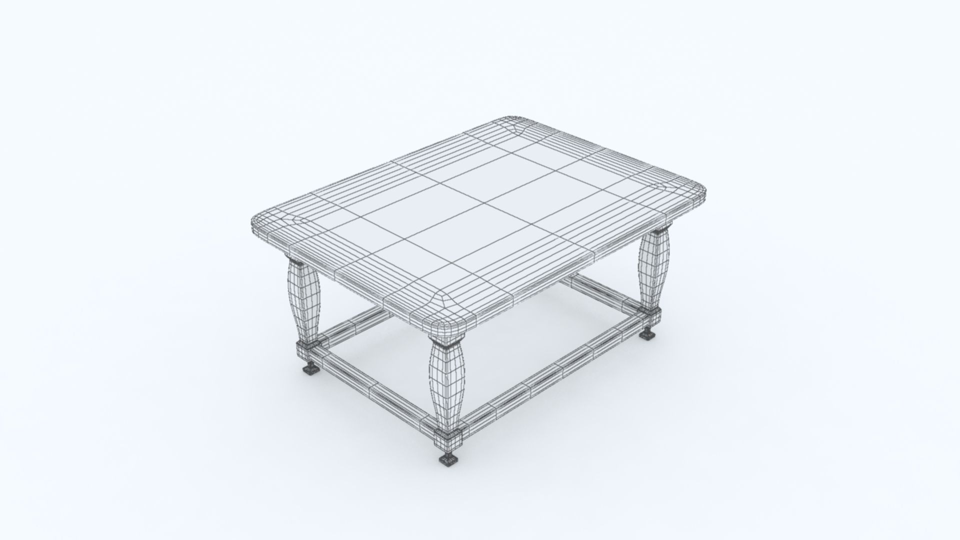 Teapoy Table TT2 Low-poly 3D model_5