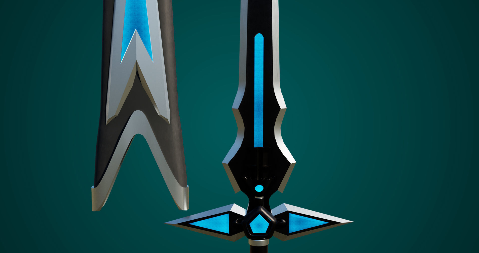 10 Swords Collection PBR Unity UE Arnold V-Ray Textures Included _36