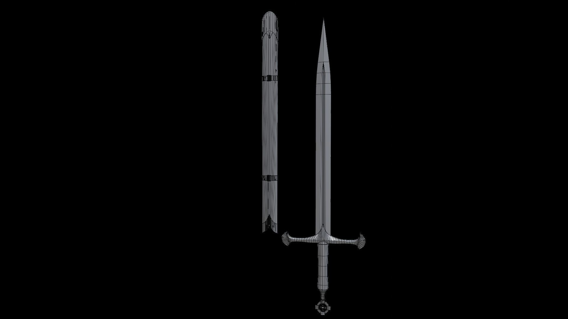 10 Swords Collection PBR Unity UE Arnold V-Ray Textures Included _22
