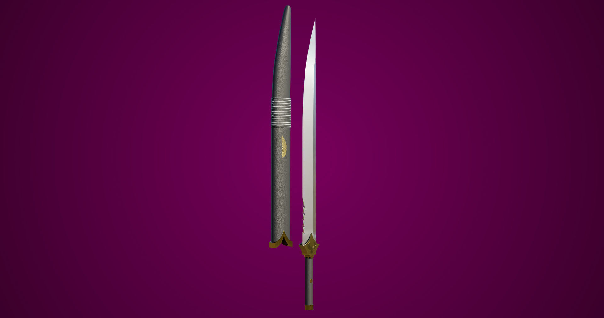 10 Swords Collection PBR Unity UE Arnold V-Ray Textures Included _49