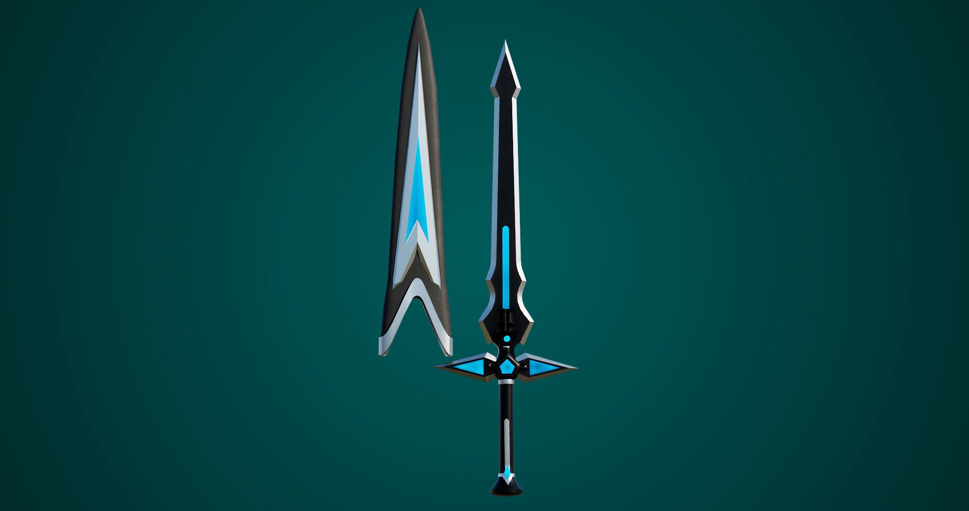 10 Swords Collection PBR Unity UE Arnold V-Ray Textures Included _39