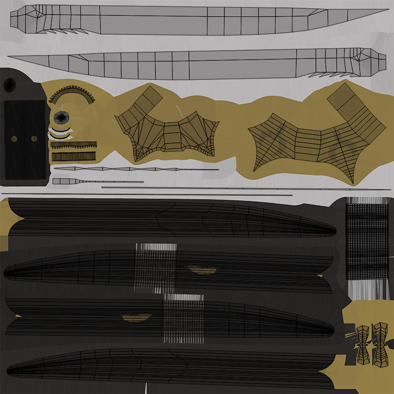 10 Swords Collection PBR Unity UE Arnold V-Ray Textures Included _54