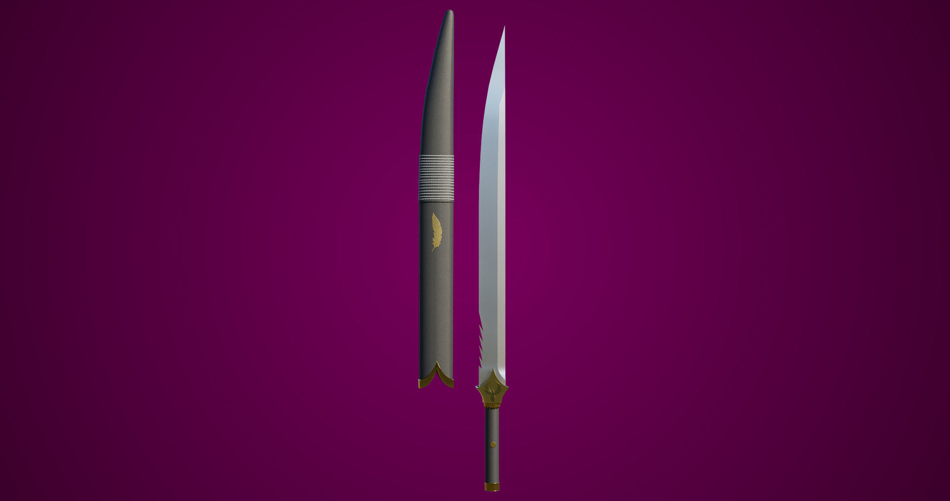 10 Swords Collection PBR Unity UE Arnold V-Ray Textures Included _48