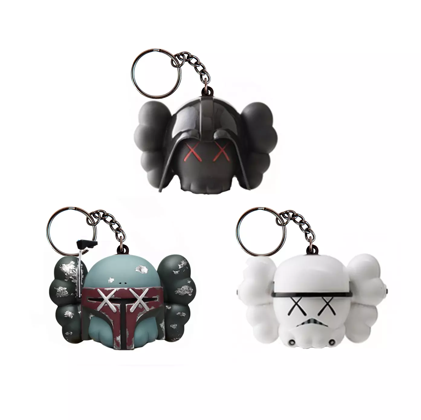 Kaws Keychain Mandalorian x Stormtrooper x Darth Vader for Print 3D print model