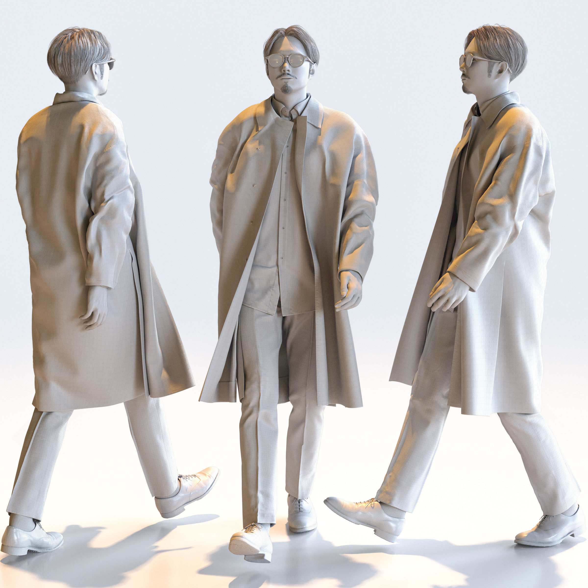 Posed Asian Smart Casual Man - 5 Pack 4 - S1-M4S 3D model_15