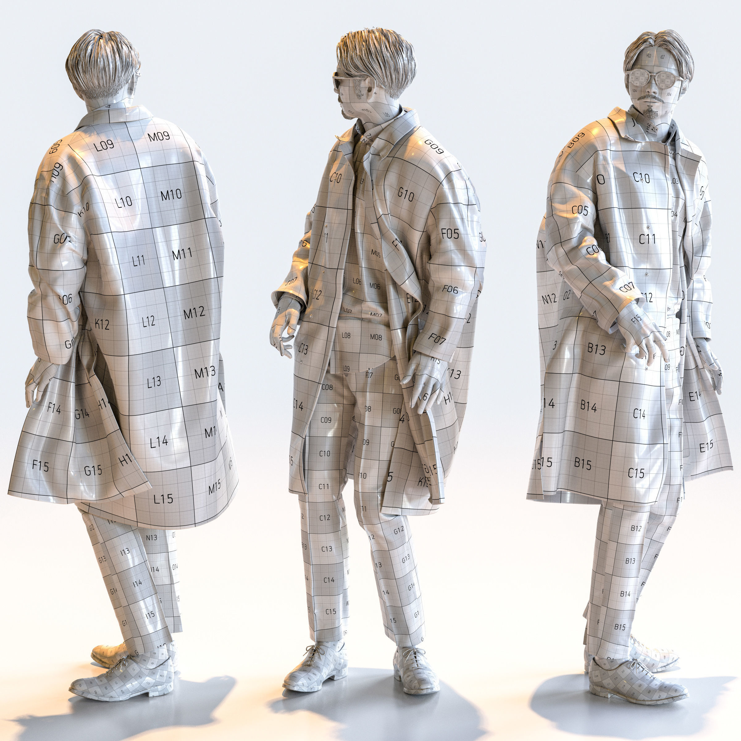 Posed Asian Smart Casual Man - 5 Pack 4 - S1-M4S 3D model_13