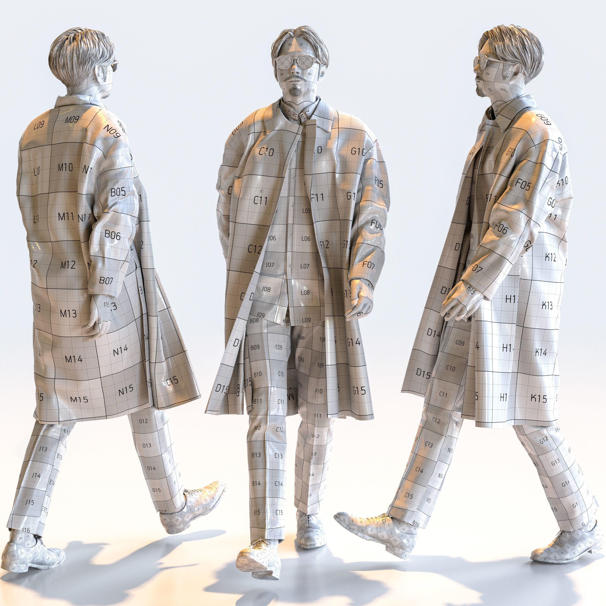 Posed Asian Smart Casual Man - 5 Pack 4 - S1-M4S 3D model_16