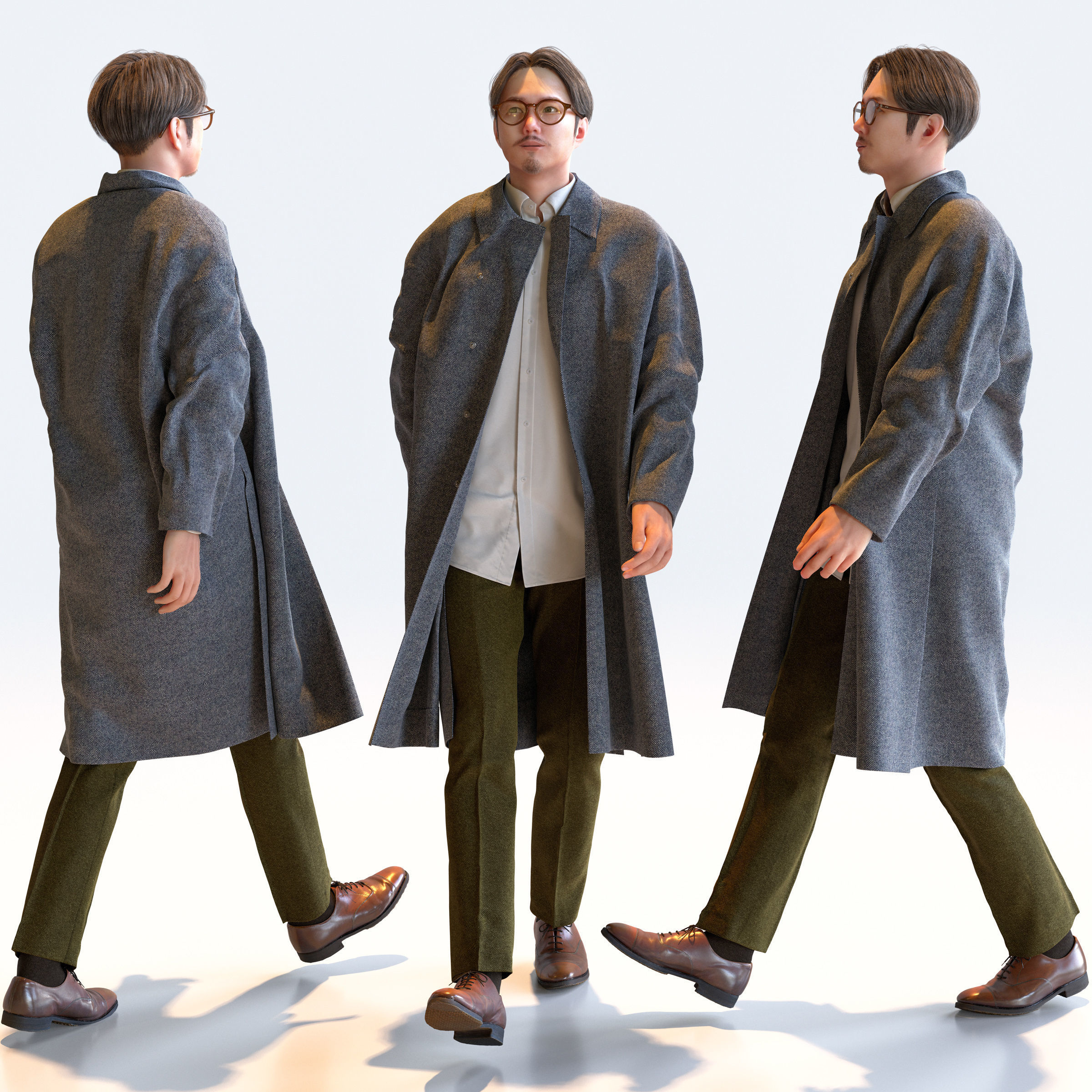 Posed Asian Smart Casual Man - 5 Pack 4 - S1-M4S 3D model_14