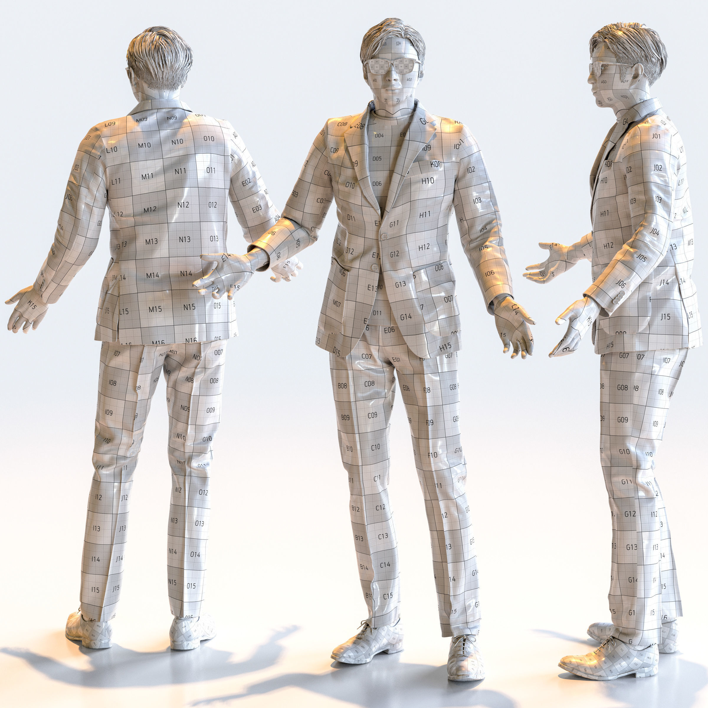 Posed Asian Smart Casual Man - 5 Pack 5 - S1-M5E 3D model_10