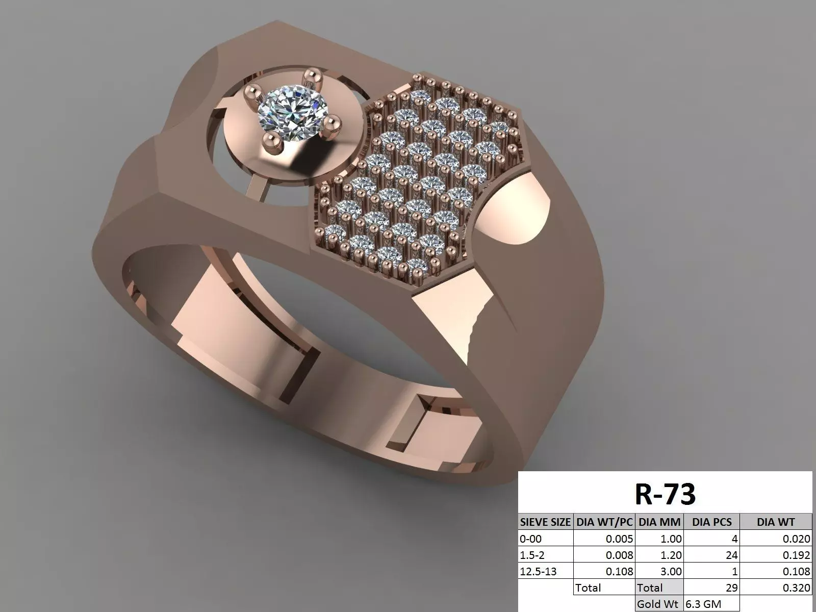 Ring - 73 3D print model