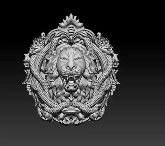 Native lion pendant 3D print model