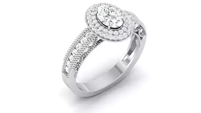 Engagement Wedding Ring Oval Stone Bridal Ring
