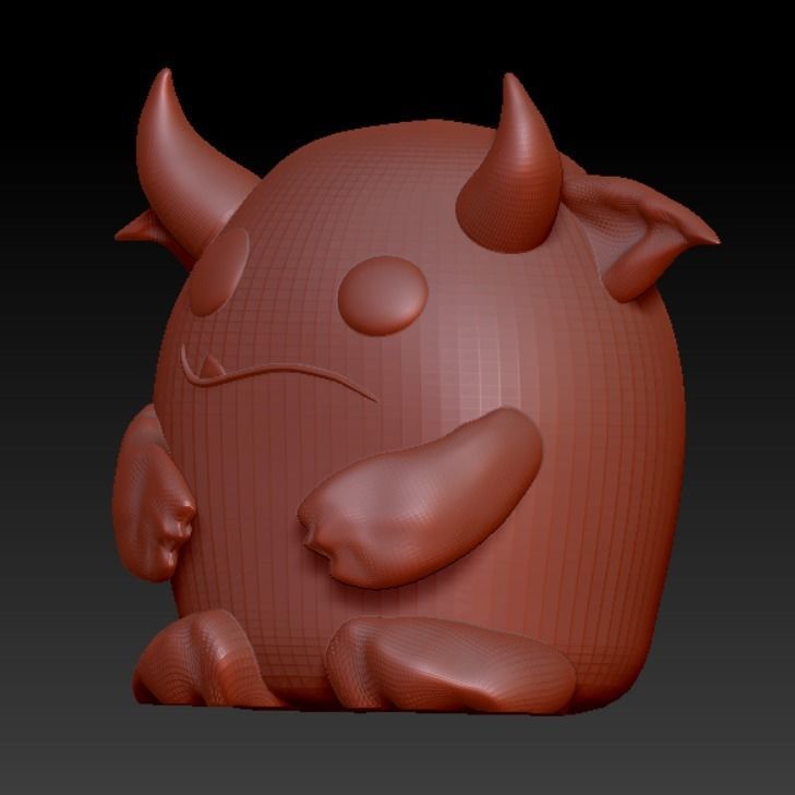 Cute Little Monster 04 3D print model_1