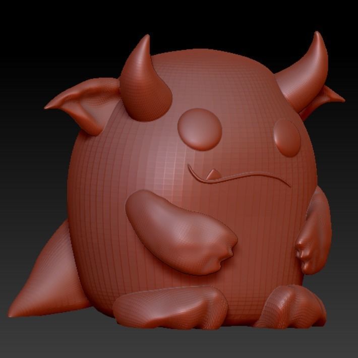 Cute Little Monster 04 3D print model_2