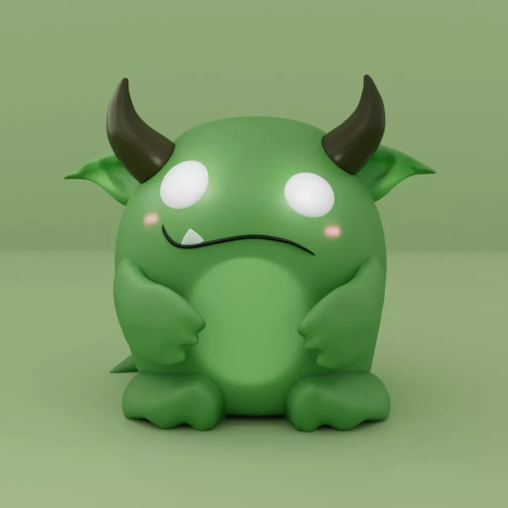 Cute Little Monster 04 3D print model_0
