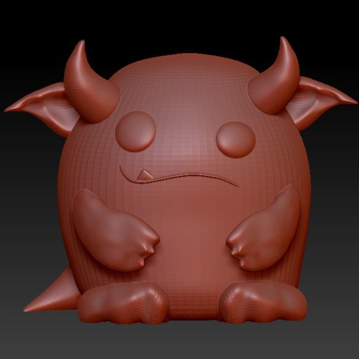 Cute Little Monster 04 3D print model_3