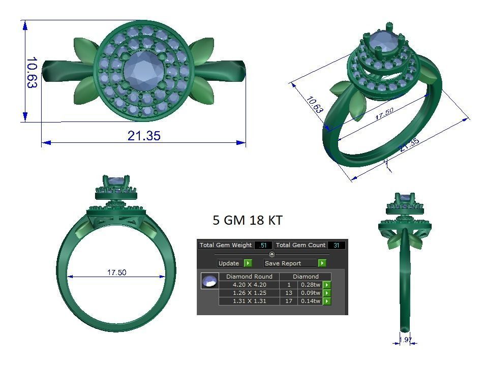 Ring - 0981 3D print model_1