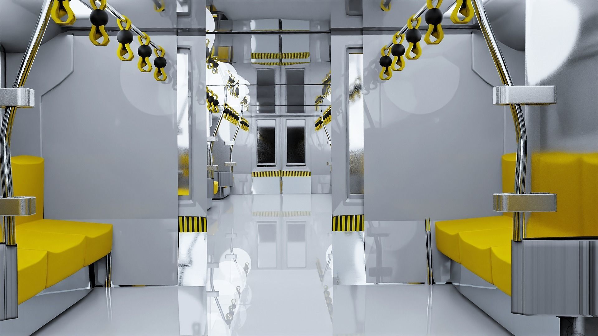 High Quality Subway Train 3D Model Realism at Its Finest 3D model_8