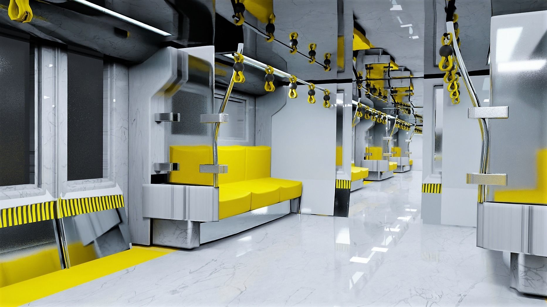 High Quality Subway Train 3D Model Realism at Its Finest 3D model_2